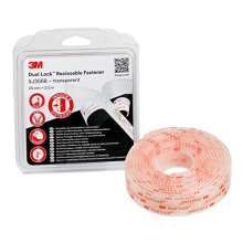 3M Dual Lock Reclosable Fastener SJ356B - designed to give a translucent appearance (glass, acryl glass (PMMA), polycarbonate) - 25mm x 2.5m, engaged
