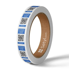 IT Assets and Devices Asset Labels - 100 Pack - Blue - Heavy Duty Adhesive - Suitable for IT Devices and All Equipment | Device Labels, QR Code Labels
