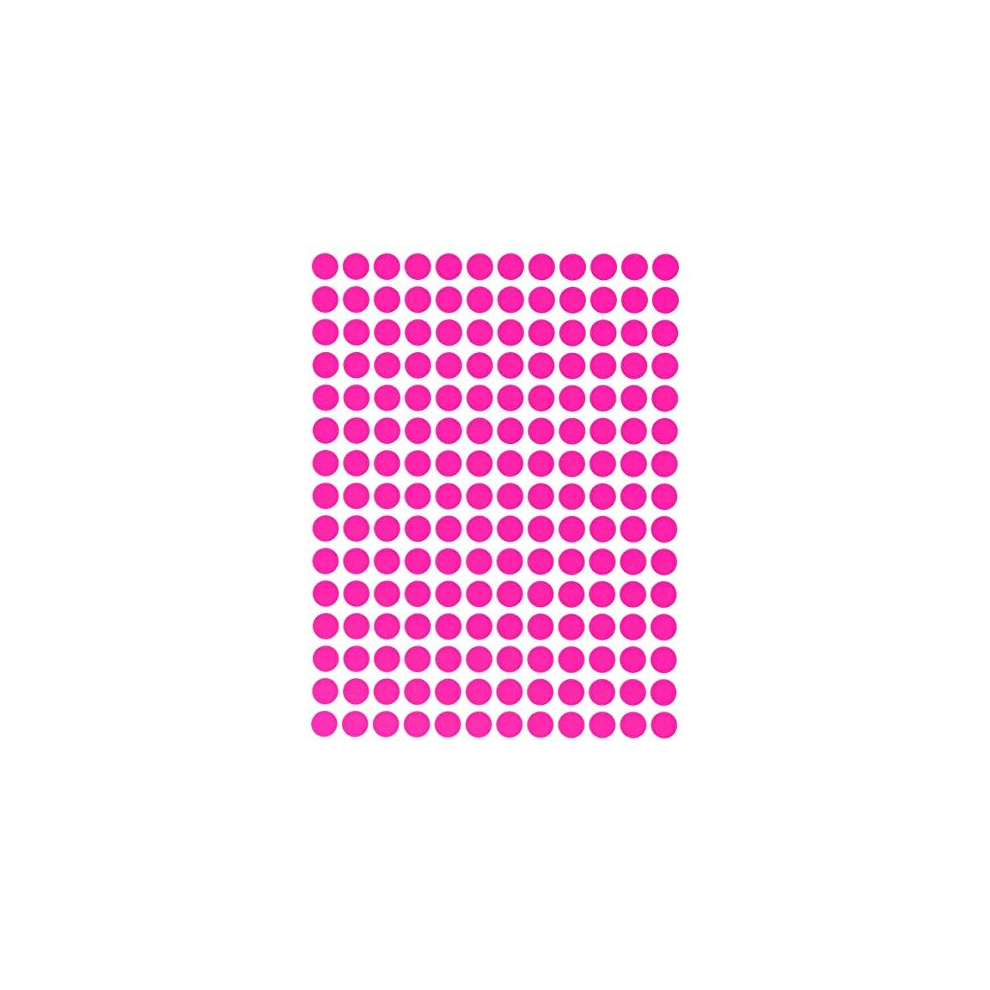 Dot Sticker 8mm (0.8 cm) Colored Labels in Neon Pink - 2520 Pack-image-OPC-PD76KQ2-NEW