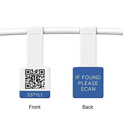 IT Assets and Device Cable Labels for Thick Cables - 100 Pack - Heavy Duty Adhesive - Suitable for All IT Equipment | Device Labels, QR Code Labels,
