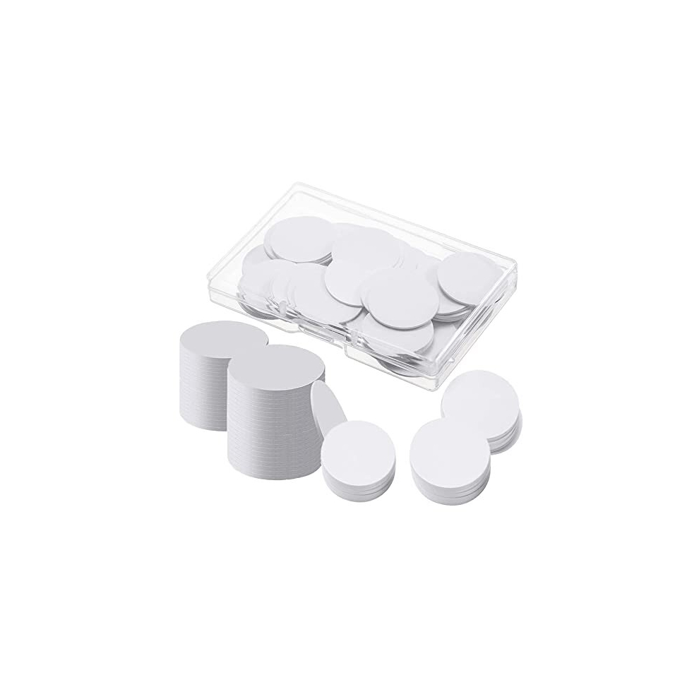 100pcs NFC Tag NTAG215 NFC Round Cards Blank White NFC Tags with Storage Box, NFC Chip NTAG215 NFC Tags Compatible with iPhone and All NFC Enabled