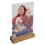 - Ref 86258D - Sign Holder with Wooden Base - Suitable for A6 Documents, Solid Oak Plinth, Visible Both Sides, PMMA (Acrylic) Material, Rigid & UV 7