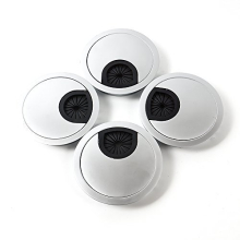 4 x 60mm Desk Table Grommet Cable Tidies PC Computer Stainless Steel Cable Hole Covers