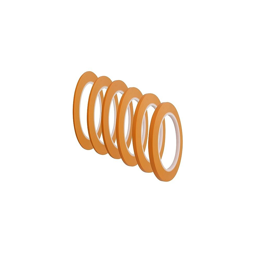 Vinyl Fine Line Fineline Automotive Pinstriping Masking Tape Painter Tape For Curves 6Rolls 1.5Mm 2Mm 2.5Mm 3Mm 4Mm 5Mm Orange 702571191773