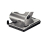 Rapid FMC40 2 Hole Punch, Punches up to 40 Sheets, Adjustable Guide Bar, Metal, Silver, 21835602 2