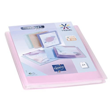 - Propysoft Customisable Document Cover - A4 Format Binding - 120 Views (60 Pockets) - Transparent and Smooth Pockets - Translucent Pink