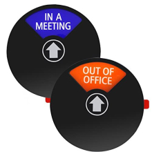 2Pcs 6 Inch Conference Sign for Offices, Privacy Sign Out Of Office, Do Not Disturb Sign Funny, in a Meeting Sign for Cubicle, Please Knock Sign For