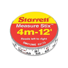 4M Tape Measure Stix - SM412ME Precision Steel Imperial and Metric Measurement - Home Improvement Lest-to-right Reading Long Lasting Tape