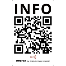 | INFO NFC and QR Sticker | Reusable Smart QR Code and NFC | 1 Rectangular Unit | Link the Decal to the Desired URL | Get More Traffic and Visits in