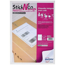 Stick'ngo 113 x 164 mm Set of 100 Shipping Labels White