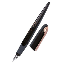calligraphy fountain pen AIR black rosegold, calligraphy nib 1.4 mm, standard ink cartridges or converter, triangular shape, for fine and smooth