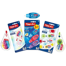Tipp-Ex Correction Tape Set with 5 Mini Pocket Mouse (2 Assorted Decorations and 3 Fantasy Colours) and 3 Micro Tape Twist - Assorted Colours, Pack of