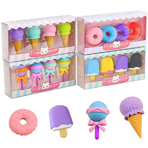 16 Pieces Erasers for Kids Novelty Erasers for Kids, Cute Erasers ...