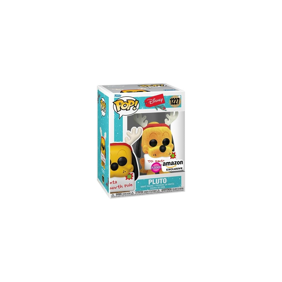 Funko Pop! Disney: Holiday - Pluto - Flocked - Amazon Exclusive - Collectable Vinyl Figure - Gift Idea - Official Merchandise - Toys For Kids & Adults