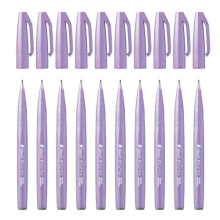 SES15C-V3X Brush Sign Pen Light Purple Fibre Pen Brush Like Tip Pack of 10