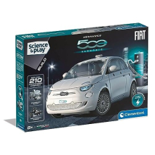 75085 Play Fiat 500, Electric Car-Building Set, Mechanics, Scientific, Science Kit for Kids 8 Years, STEM Toys, English Version, Made in Italy