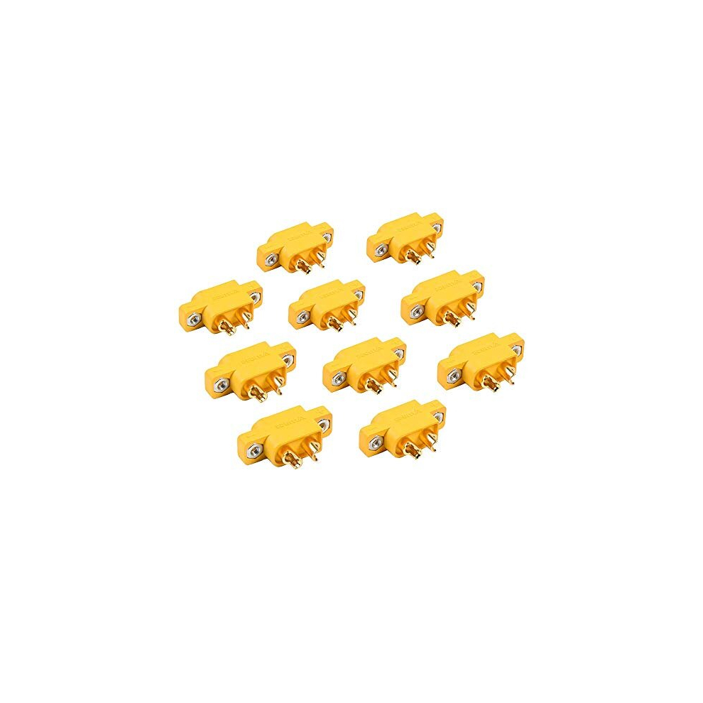 Amass 10Pcs Xt60e1-M Mountable Xt60 Male Plug Connector For Rc Models Multicopter Fixed Board Diy Spare Part Remote Control Toy Parts 6917912825628