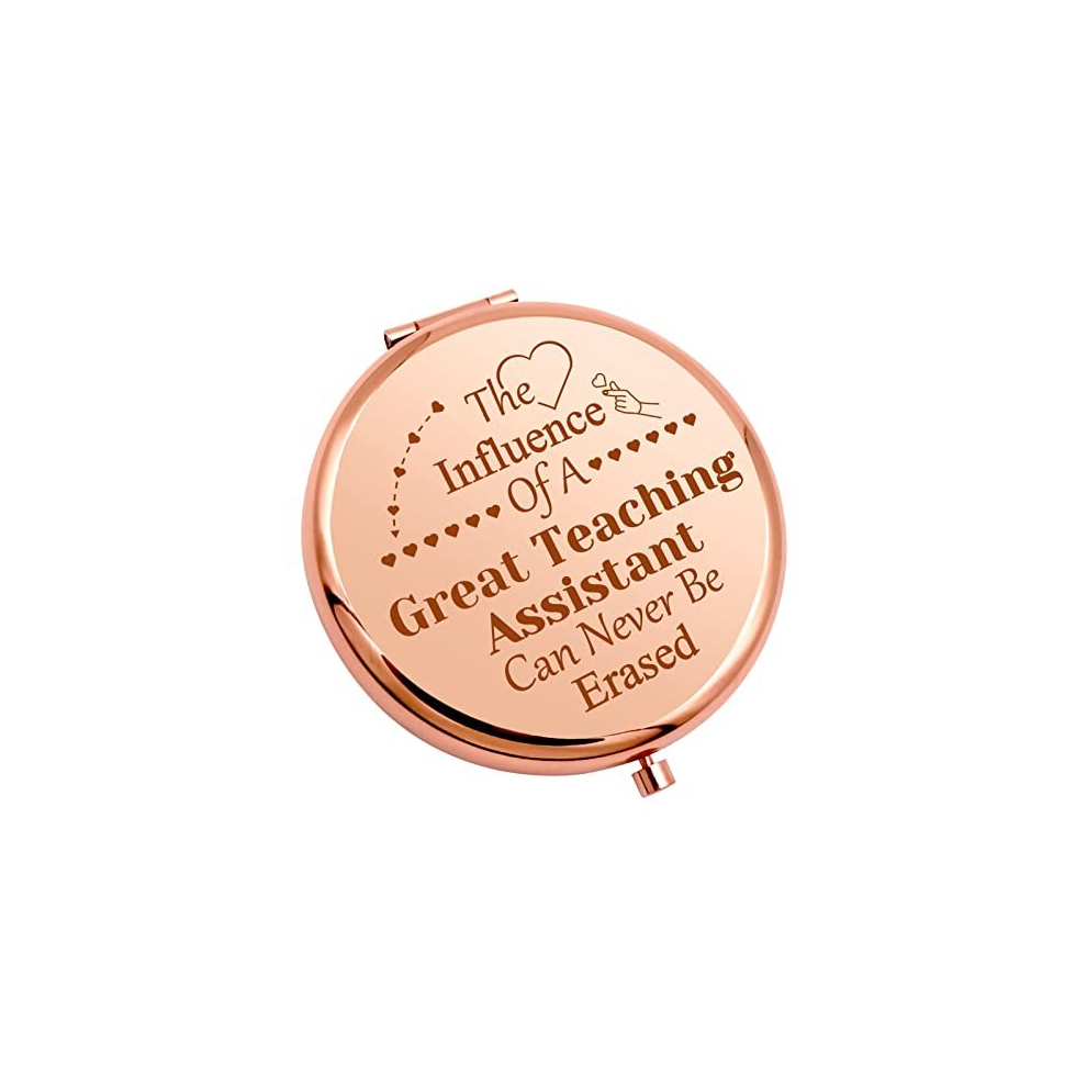 Gevody Teaching Assistant Gift For Women Compact Makeup Mirror Appreciation Gifts For Teacher Professor Graduation Teacher's Day Gifts End Of Term Gift From