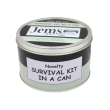 Engagement Survival Kit In A Can. Humorous Novelty Fun Gift - Couple Congratulations Present & Card All In One. Customise Your Can Colour. (Black/Mint