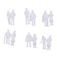 Pack of 100 Scale 1:150 Gauge N Model Railway White Unpainted Figure People