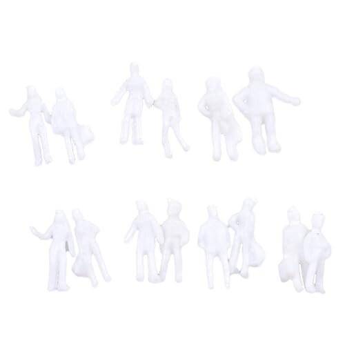 100pcs 1:300 Scale White Unpainted Model Figure Train Passenger DIY Paint 1