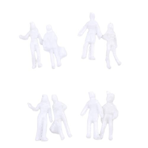 100pcs 1:300 Scale White Unpainted Model Figure Train Passenger DIY Paint 2