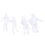 100pcs 1:300 Scale White Unpainted Model Figure Train Passenger DIY Paint 4