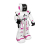 380838 Sophie Interactive Motion Sensor Kids Remote Control Programmable Smart Robot Toys, White/Pink 1
