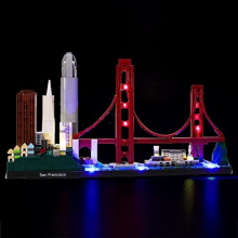 Upgraded Version LED Light Kit for Architecture Skyline Collection San Francisco Golden Gate Bridge - Compatible with Lego 21043 (Lego Set Not