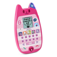 Gabby's Dollhouse A Meow-Zing Phone - Official VTech Interactive Toy Phone with Voice Activation, Ringtones & Games (Model 561903)