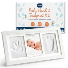 Baby Hand and Footprint Kit with Picture Frame - Inkless Baby Clay Handprint and Footprint Kit, New Parents Gifts & Keepsakes, Baby Keepsake Gifts for