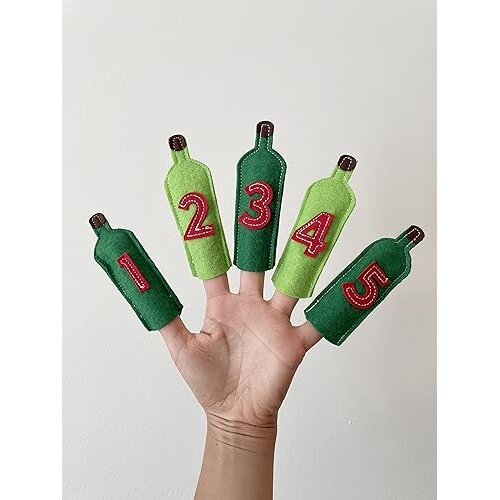 10 Green Bottle Nursery Rhyme Finger Puppet 2