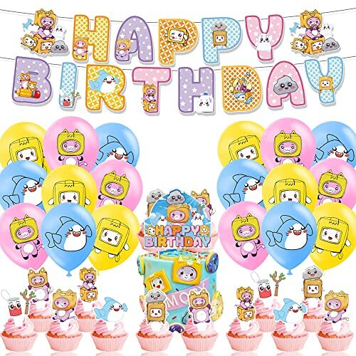 Lanky Box Birthday Party Decorations Lanky Box Party Supplies Lanky Box ...