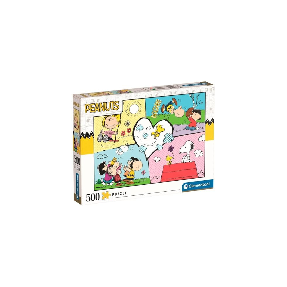 New Clementoni 35558 Peanuts 500 Pieces, Jigsaw Adults, Comic Puzzle-Made In Italy