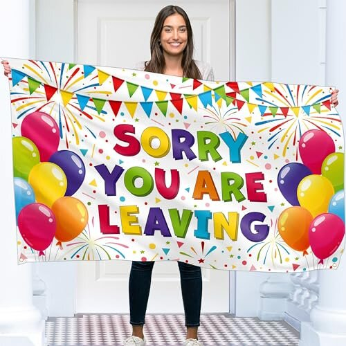 Sorry Your Leaving Banner - Good Luck Banner And Decoration - We Will 