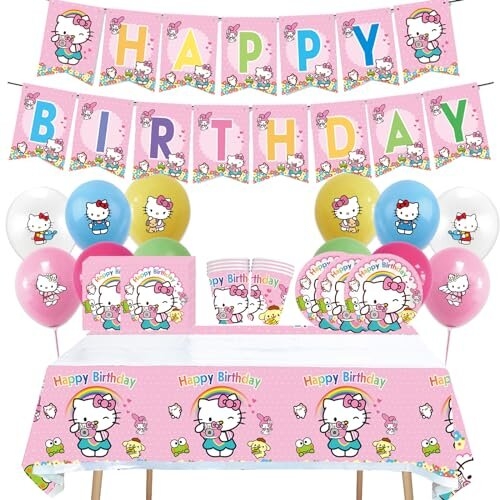 Birthday Party Decorations Hello Kitty Balloons Birthday Hello Kitty ...