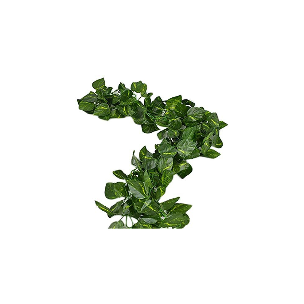 84 feet Fake Foliage Garland Leaves Decoration Artificial Greenery Ivy Vine Plants for Home Decor Indoor Outdoors (Scindapsus Leaves)