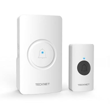 Wireless Doorbell, Door Bells Cordless Plug in IP65 Waterproof Doorbell Battery Operated Button with up to 1300ft Range,4-Level Volume, 38 Chimes &