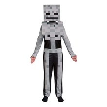 Official Minecraft Skeleton Costume Kids with Mask, Minecraft Costume Kids Boys Children Fancy Dress Up Outfit Halloween World Book Day Week Birthday