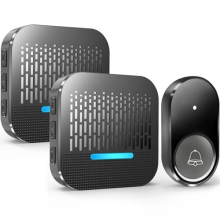 Wireless Doorbell, Plug in 1000ft Cordless Door Bell Chime, 55 Melodies, 5 Volume Levels, IP65 Waterproof Door Bells Wireless Kits, 1 Battery Operated