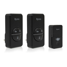 DBY-23455BS Wireless Doorbell Set - 2 Plugs - Kinetic Energy - Black