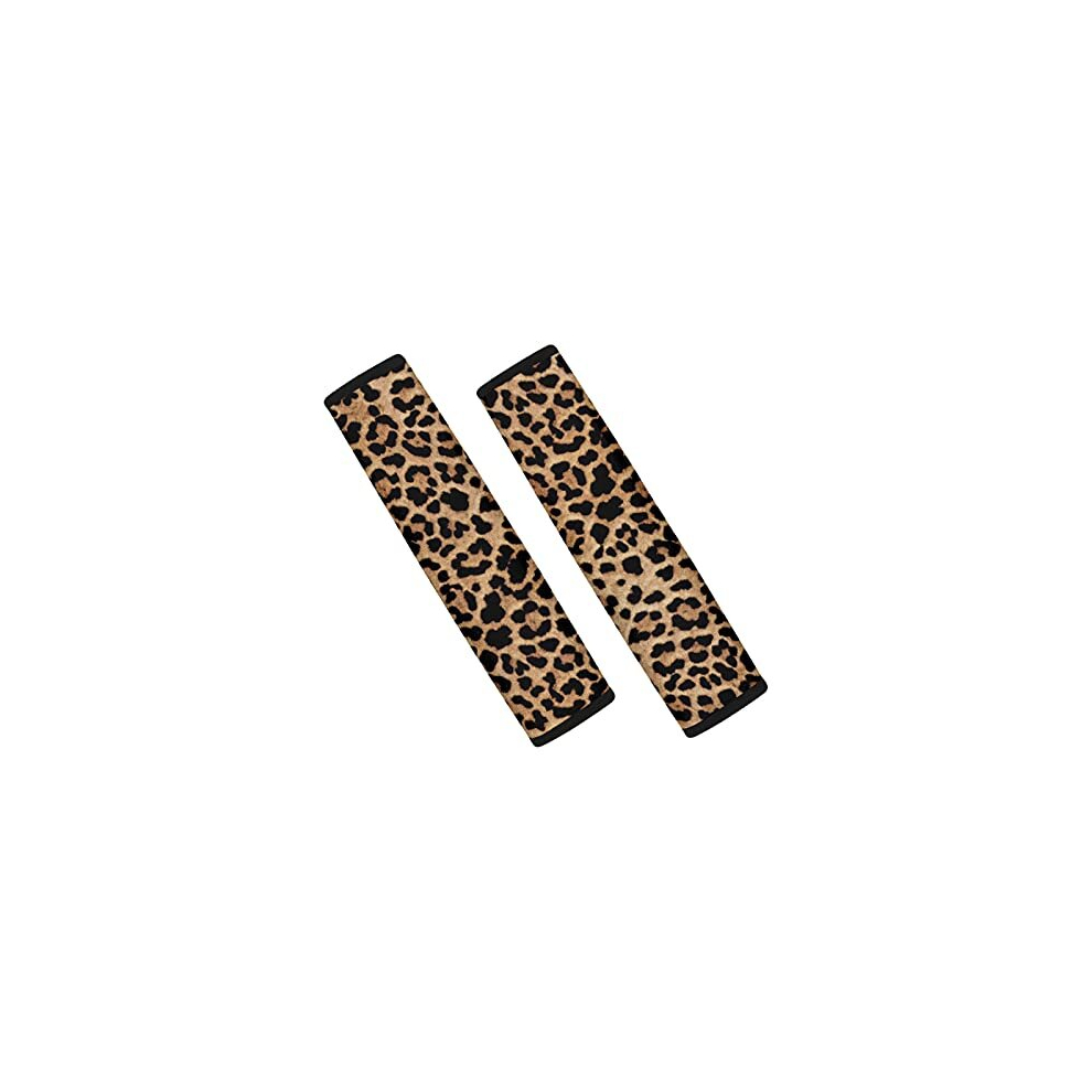 Classical Leopard Animal Auto Seat Belt Cover Shoulder Pads 2Pcs Suv Truck Vans Sedans Seatbelt Protector Soft Strap Car Harness Cover Car Brown 8214723295236