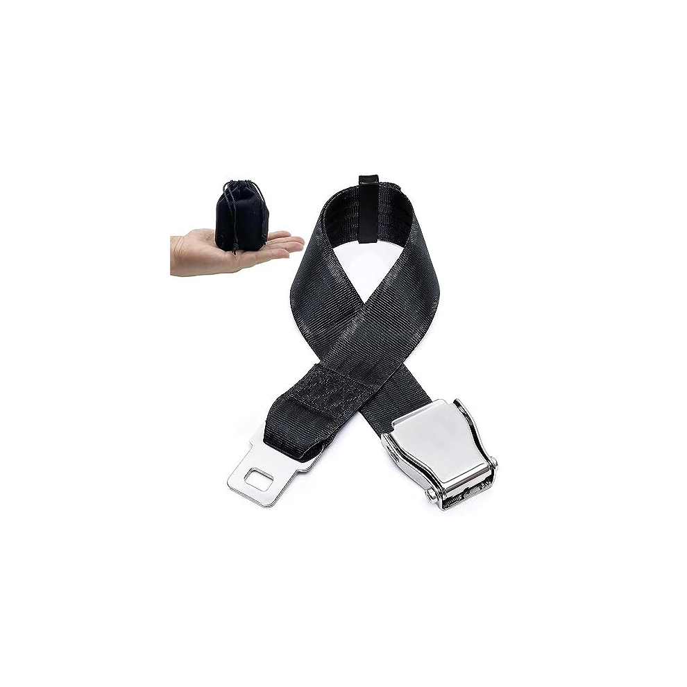 Airplane Seat Belt Extender, Plane Seat Extender Belts, Plane Seatbelt Extension, 6-32 Inches Adjustable Airplane Seat Extender Belts With Velvet Bag, 717505186275