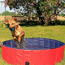 Foldable dog pool made of PVC, dog swimming pool, dog pool, dog bath in various sizes, Ø (S) 80 x 20 cm