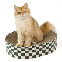 Cat Scratching Board,2 in 1 Oval Cat Scratcher Cardboard Bowl Nest,Cat Scratch Pad Corrugated Lounge Cat Bed for Indoor Cats Grinding Claw,Cat
