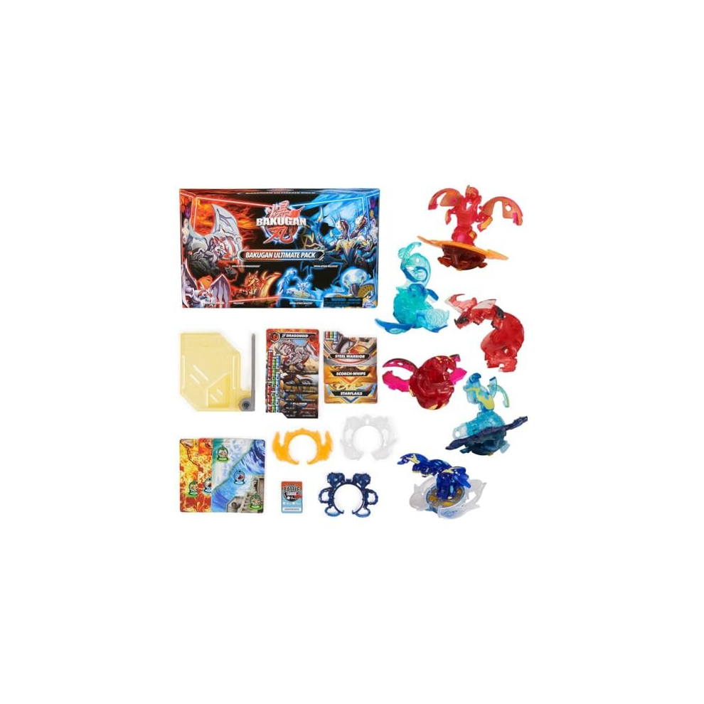 Ultimate 6-Pack, Special Attack Dragonoids, Nillious, Mantid and Octogan, Customisable Spinning Action Figures, Kids' Toys for Boys and Girls 6 and