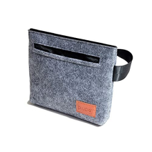 PiuPet Dog treat pouch I With 3 pockets I Magnetic closure I Dog walking bag I Dog treat bag I Dog food pouches in felt-look I Dog training treat
