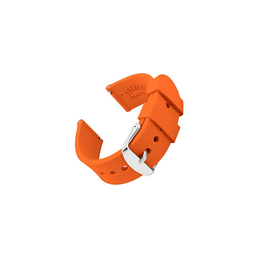- Silicone Quick Release Soft Rubber Replacement Watch Bands (Portland Orange, 20mm)-image-OPC-PD76Y2M-NEW