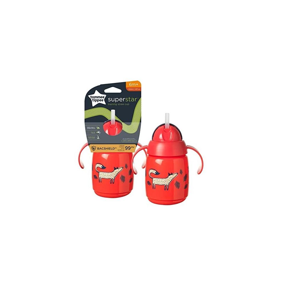 Superstar Trainer Straw 300ml 6m+ Red