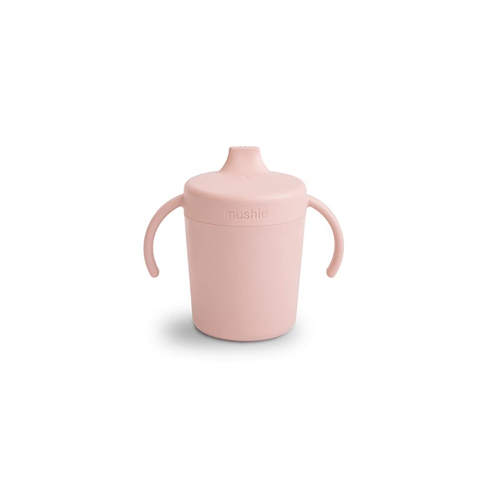 Trainer Sippy Cup | Made In Denmark | Leak Resistant Twist-Off Lid & Handles | 6 Months + (Blush) Mushie